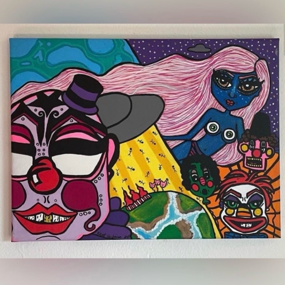 “Welcome To The Freak Show”
Kristi Redman Art Home Decor Horror Killer Clowns